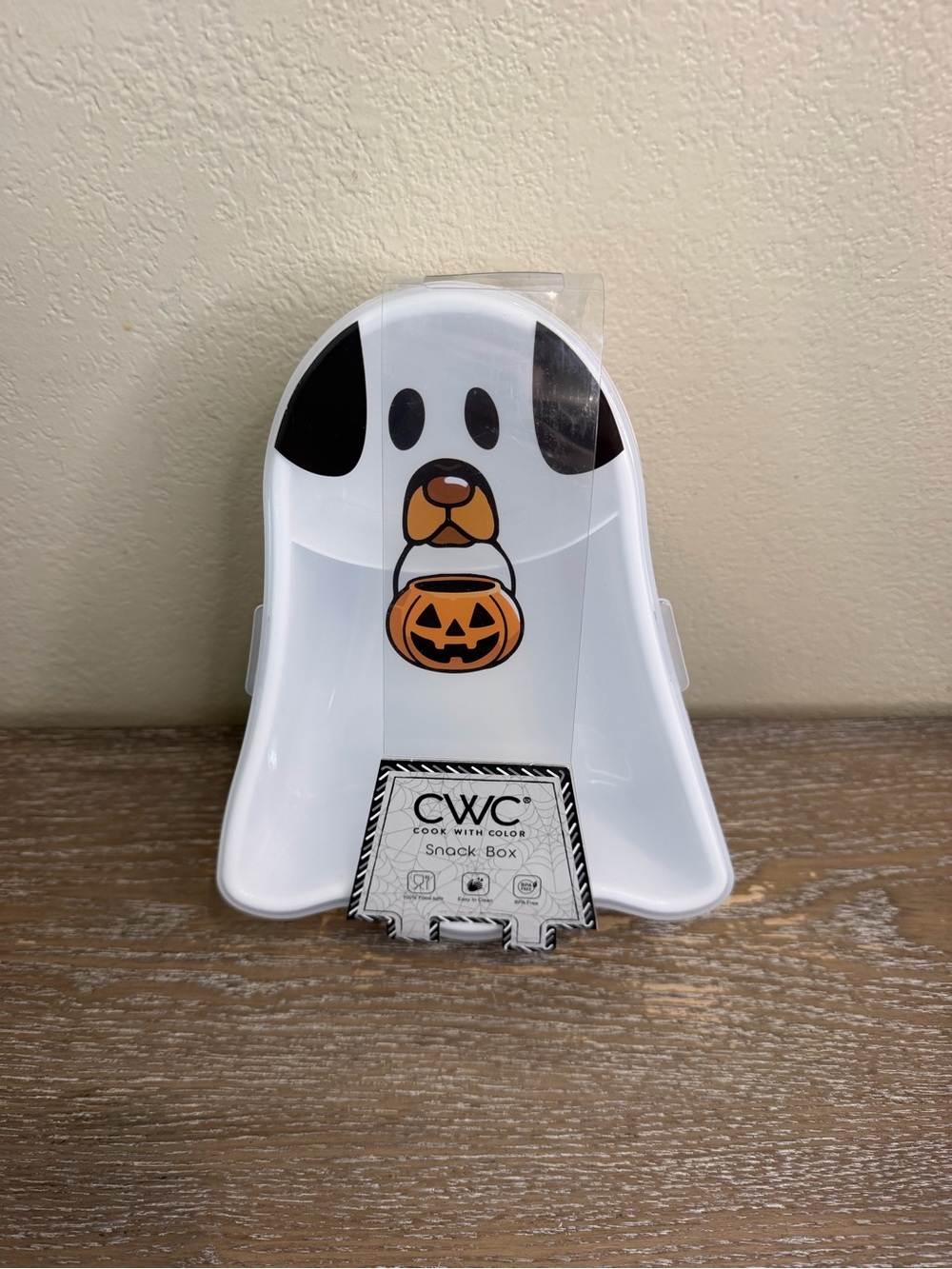 Cook With Color Dog Halloween Personal Sized Snack Box Food Storage Container